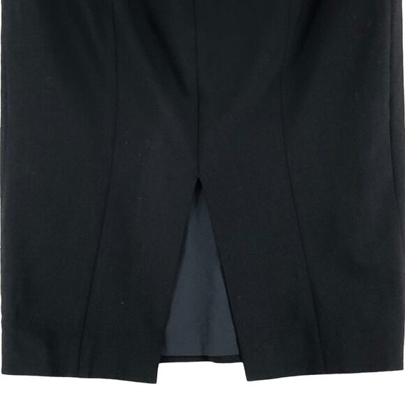 Michael Kors Collection Women Size 6 Pencil Skirt Side Zip Wool Black Italy Made - Picture 8 of 13